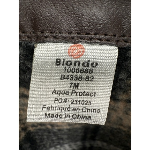 BLONDO Aqua Protect Block Heel Knee-High Chocolate Brown Leather Riding Boots 7M - Picture 8 of 12